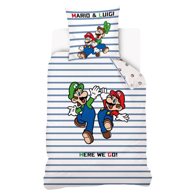 perturbación Compatible con Empleado Funda nordica Premium Mario y Luigi Super Mario cama 90 algodon