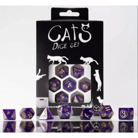 Dados de Gatos - Purrito (7 unidades) - Q Workshop