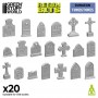 20x Lápidas Cementerio Plástico